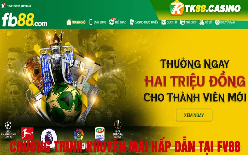 Chương trình khuyến mãi hấp dẫn tại Fv88 