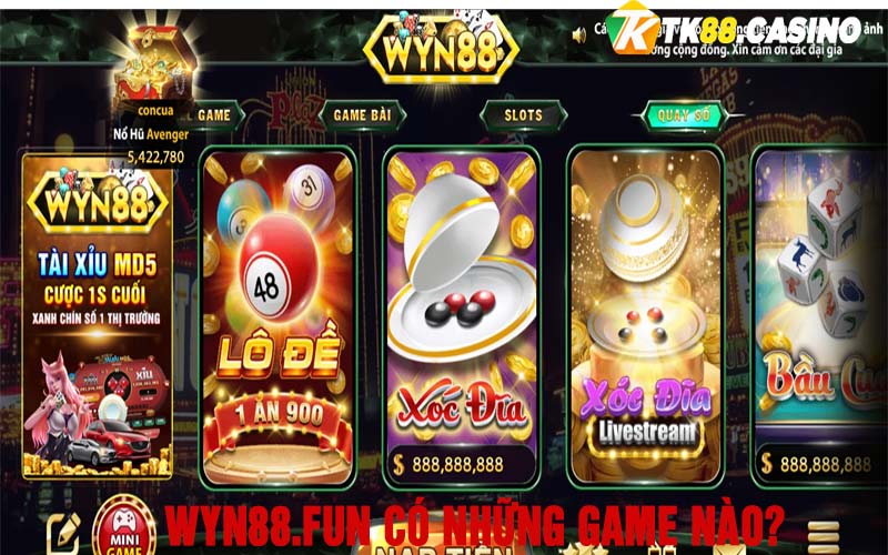 Wyn88.Fun có những game nào?